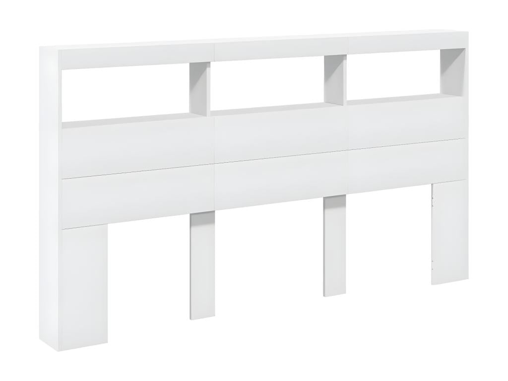 Armoire tête de lit avec LED blanc 180x17x102 cm EXTJ32011