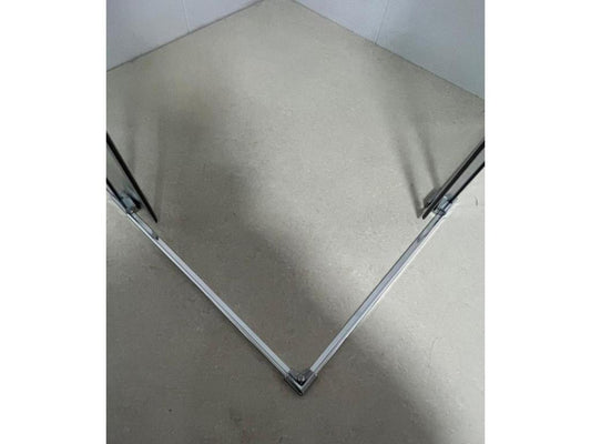 Cabine de douche 75x95 cm ouverture d'angle avec entrée facilitée hauteur 200 cm en verre trempé ORQV76577