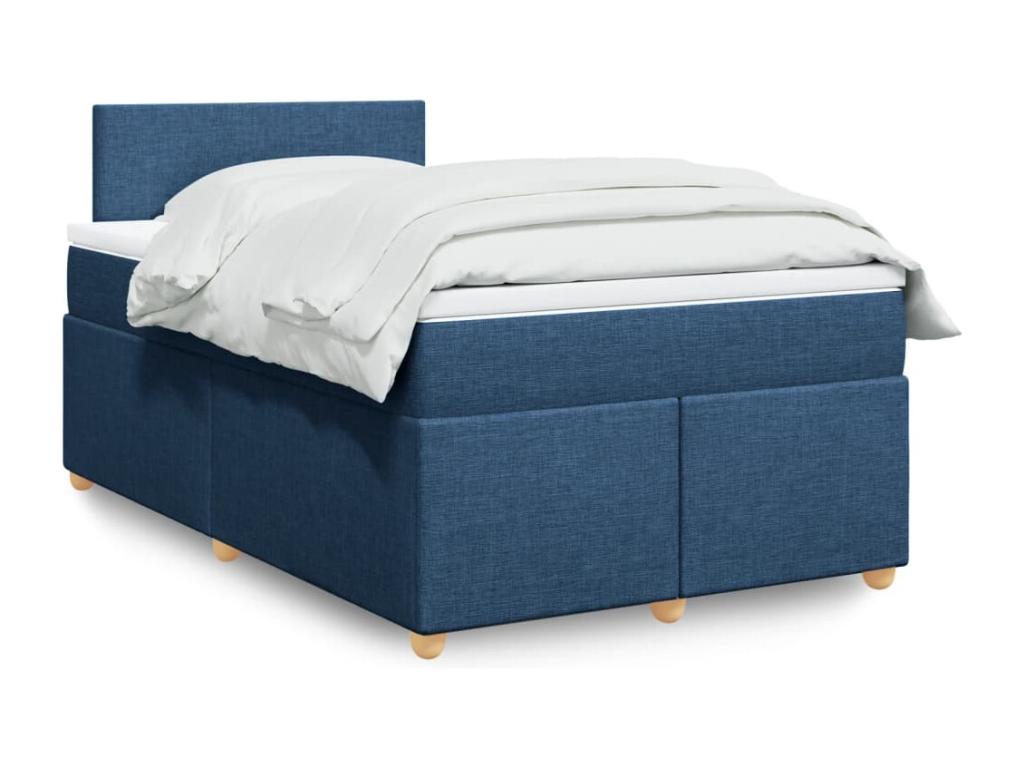 Sommier à Dekonao de lit avec matelas Bleu 120x200 cm Tissu PAFE28500