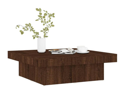 Table basse Chêne marron 90x90x28 cm Bois d'ingénierie VJHD97283