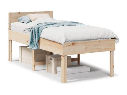 Cadre de lit sans matelas 75x190 cm bois de pin massif SING39931