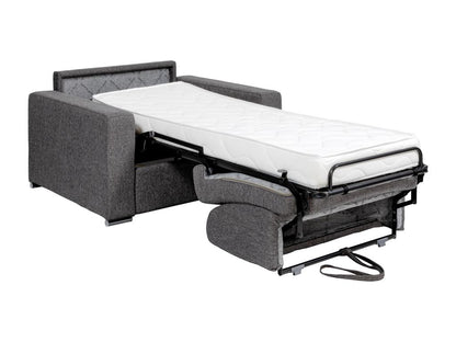 Fauteuil convertible Dekonao en tissu anthracite - Couchage 70 cm - Matelas 14 cm - Dekonao KYFA84820