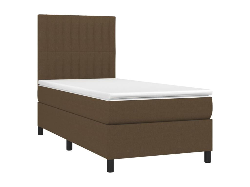 Sommier à Nobellea de lit avec matelas Marron foncé 90x200 HYNJ72892