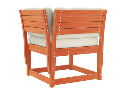 Salon de jardin 8 pcs avec coussins marron bois pin massif DLLL63558