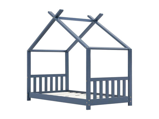 Cadre de lit d'enfant Gris Bois de pin massif 80x160 cm OCEK07736