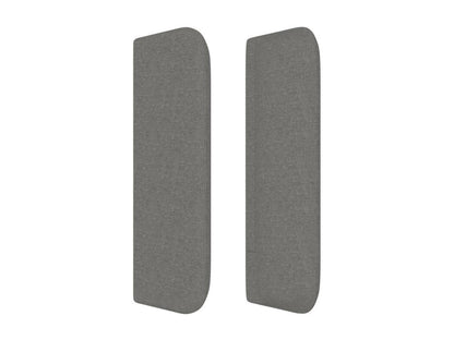 Tête de lit avec oreilles Gris foncé 147x16x78/88 cm Tissu MJRJ15277
