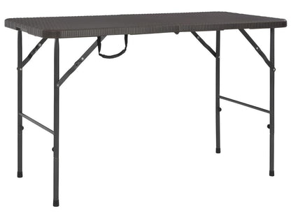 Table de jardin pliante Marron 120x60x74cm PEHD Aspect de rotin MWWW46079
