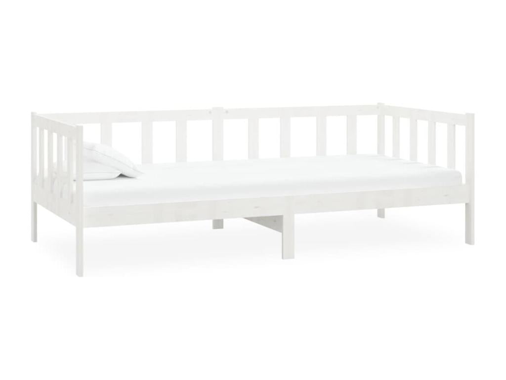 Lit de jour sans matelas blanc bois de pin massif 90x200 cm TYVS82613
