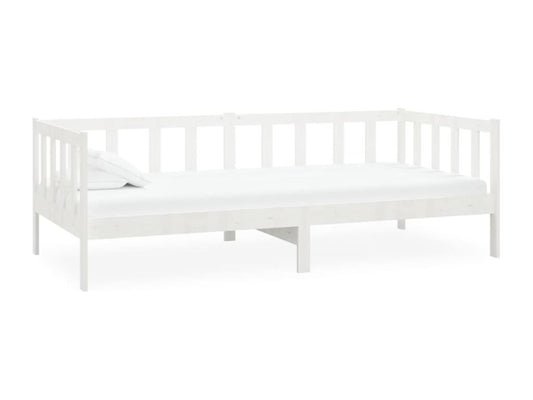 Lit de jour sans matelas blanc bois de pin massif 90x200 cm TYVS82613