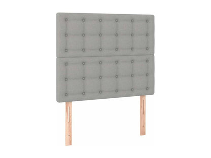 Sommier à Boisona de lit avec matelas et LED Gris clair 90x190 EVHF03923