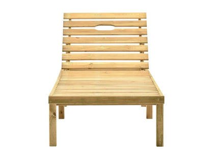 Chaise longue de jardin avec table et coussin Pin imprégné PEVJ72193