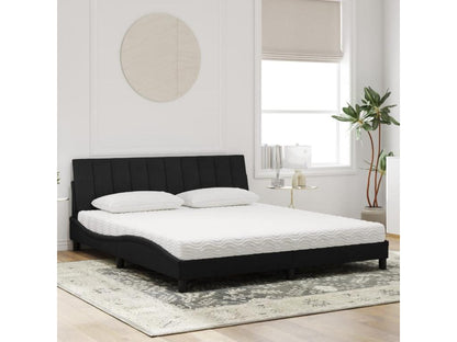 Lit avec matelas noir 180x200 velours NTDW91501