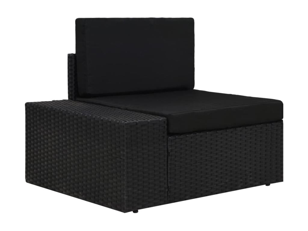 Salon de jardin 10 pièces Résine tressée Noir SWEY06333