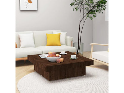 Table basse Chêne marron 90x90x28 cm Bois d'ingénierie VJHD97283