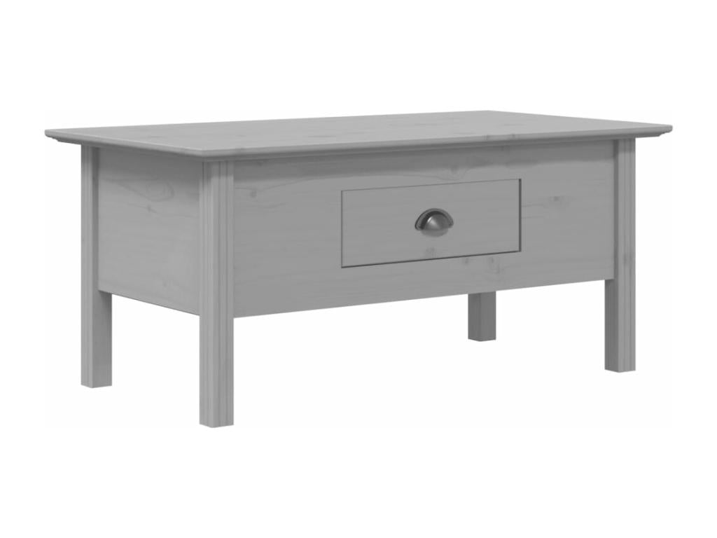 Table basse Dekonao gris 100x55x45 bois de pin massif RMLJ33899