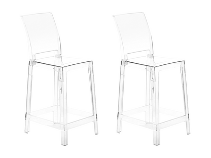 Lot de 2 chaises de bar Dekonao Transparent NANS39274