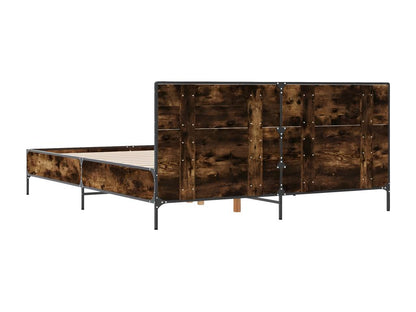 Cadre de lit sans matelas chêne fumé 120x200 cm YMSK97419
