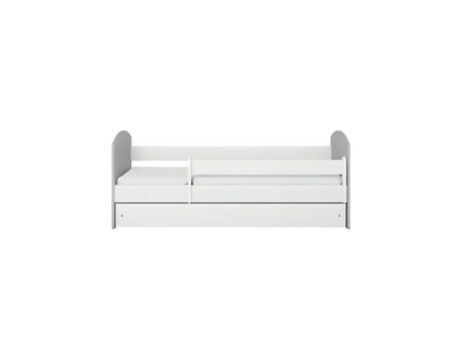 Lit classique 2 mix gris avec tiroir sans matelas 180/80 EGEP19969