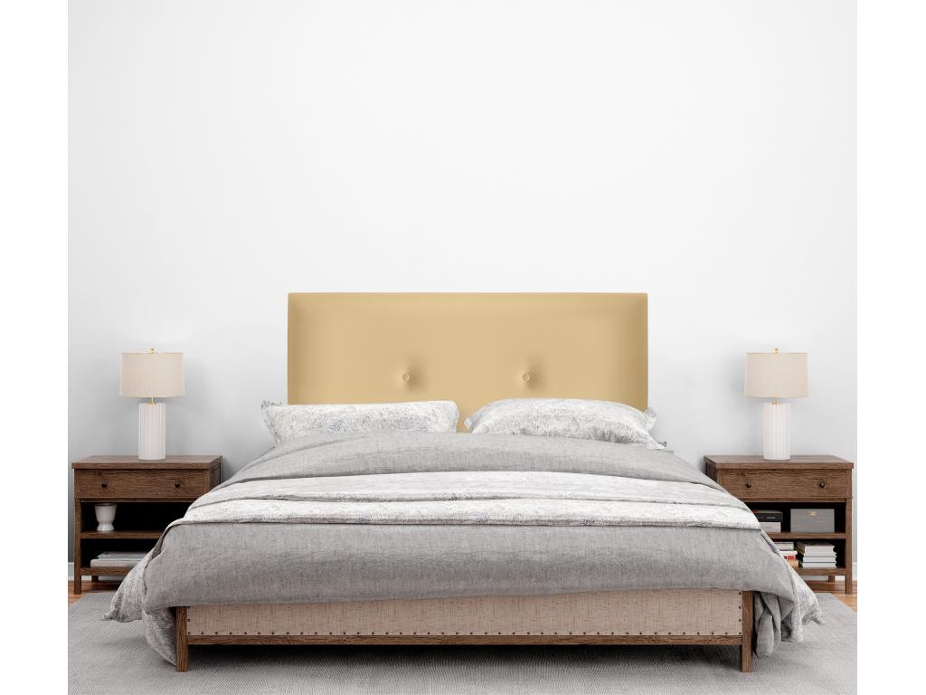 Nobellea Tête de lit simili cuir lisse avec Boutons 110x50cm Lits 105 - Vanille ELXT41527