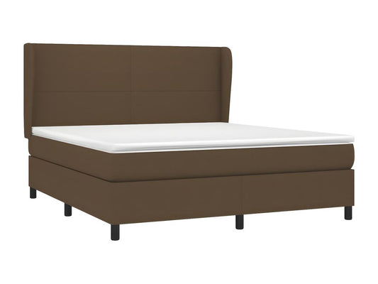 Lit à sommier tapissier avec matelas Marron foncé 160x200 cm GONA56086