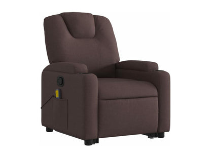 Fauteuil inclinable massant Marron foncé Tissu QVUA73954