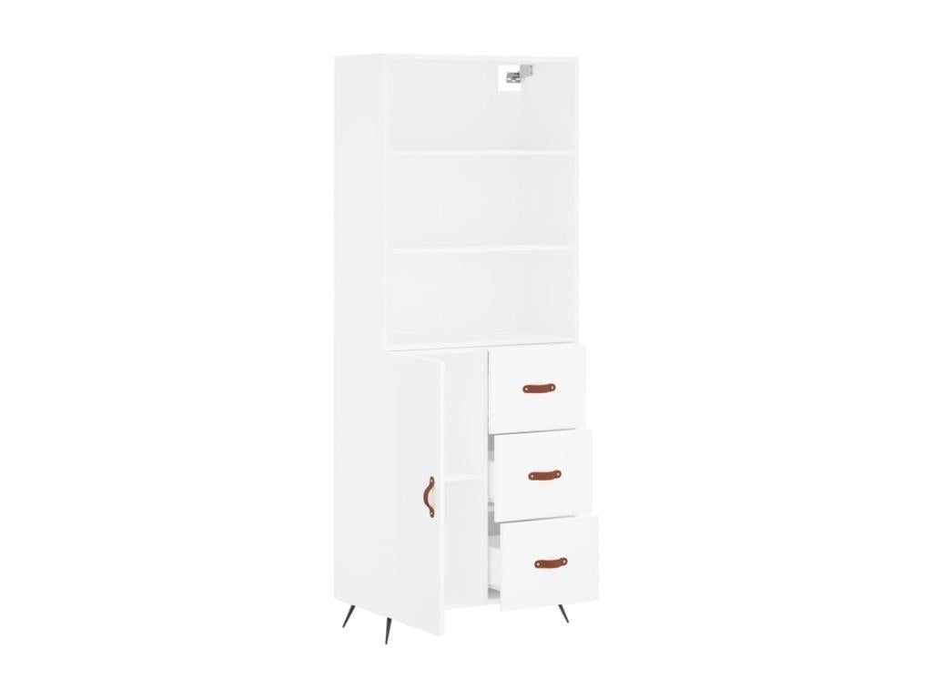 Buffet haut Blanc 69.5x34x180 cm Bois d'ingénierie CKGE57520