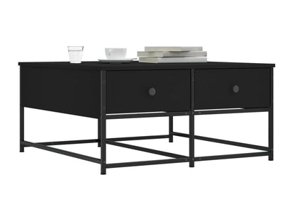 Table basse noir 80x80x40 bois d'ingénierie NHDR52967
