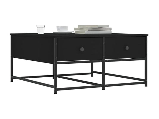 Table basse noir 80x80x40 bois d'ingénierie NHDR52967