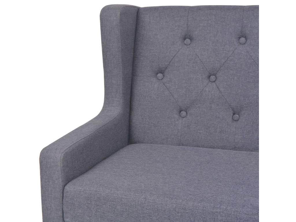 Canapé à 3 places tissu gris EDOH46030