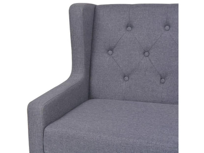Canapé à 3 places tissu gris EDOH46030
