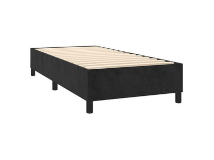 Sommier à Dekonao de lit avec matelas Noir 100x200 Velours BFOD35426