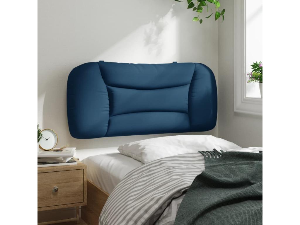 Coussin de tête de lit bleu 90cm tissu HYUC56205