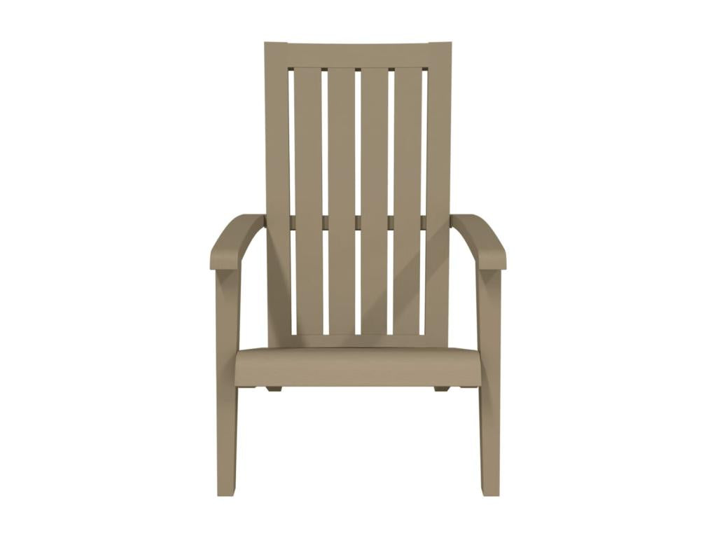 Chaises de jardin Nobellea lot de 2 marron clair PP VNVH17248