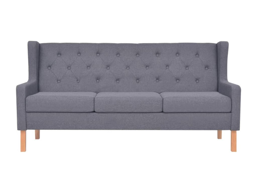 Canapé à 3 places tissu gris EDOH46030