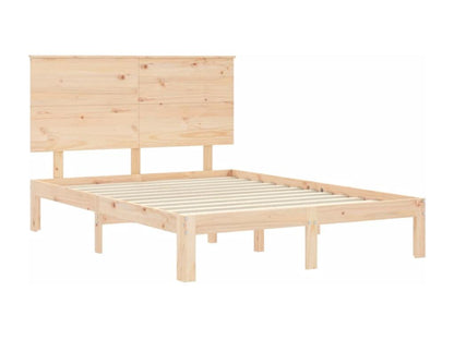 Cadre de lit sans matelas bois de pin massif JQCX38360