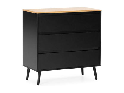Commode Dekonao 3 tiroirs couleur Noir KHFG51815