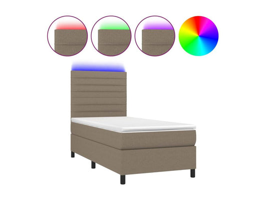 Sommier à Dekonao de lit et matelas et LED Dekonao 100x200 Tissu CVCC58824