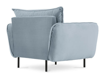 Dekonao - Fauteuil Dekonao en velours bleu clair - 97x94x95cm ONOX25937