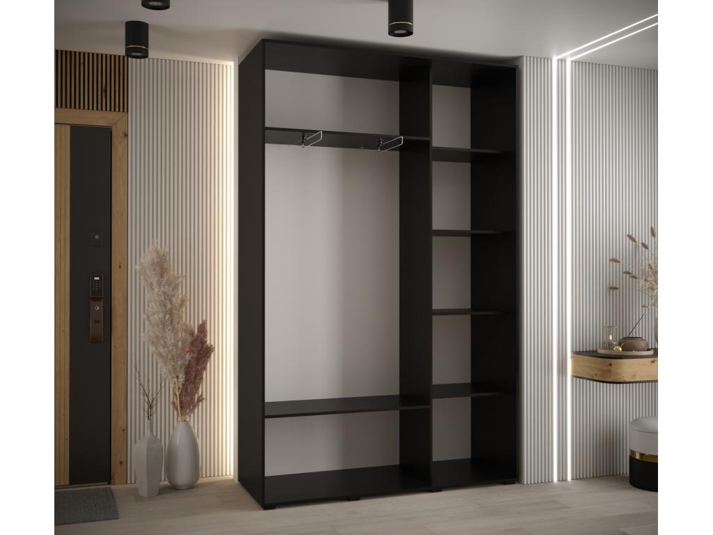 ARMOIRE Nobellea 8 À PORTES COULISSANTES 235.2/150/45 3 portes Noir/Noir/Noir WKHI37890