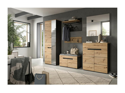 Dekonao meuble à chaussures 1 tiroir 2 portes chêne décor. MDET49830