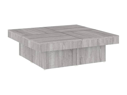 Table basse Nobellea gris 90x90x28 cm Bois d'ingénierie LBVW47884
