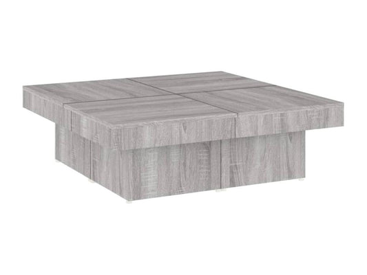 Table basse Nobellea gris 90x90x28 cm Bois d'ingénierie LBVW47884
