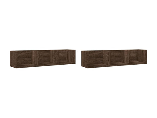 Armoires murales 2pcs chêne marron 75x18x16.5cm bois ingénierie KCXQ89279
