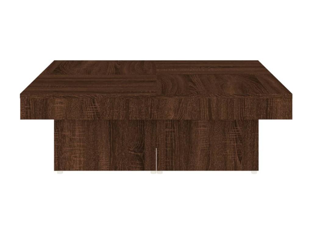 Table basse Chêne marron 90x90x28 cm Bois d'ingénierie VJHD97283