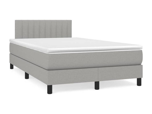 Sommier à Nobellea de lit matelas LED gris clair 120x190 tissu ASCE80799