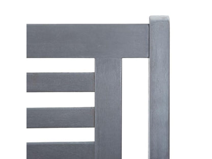Banc de jardin 3 places avec coussin 150 cm Gris Eucalyptus EEXB04355