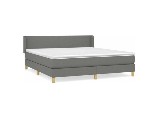 Sommier à Dekonao de lit avec matelas Gris foncé 180x200 Tissu WRFQ93659
