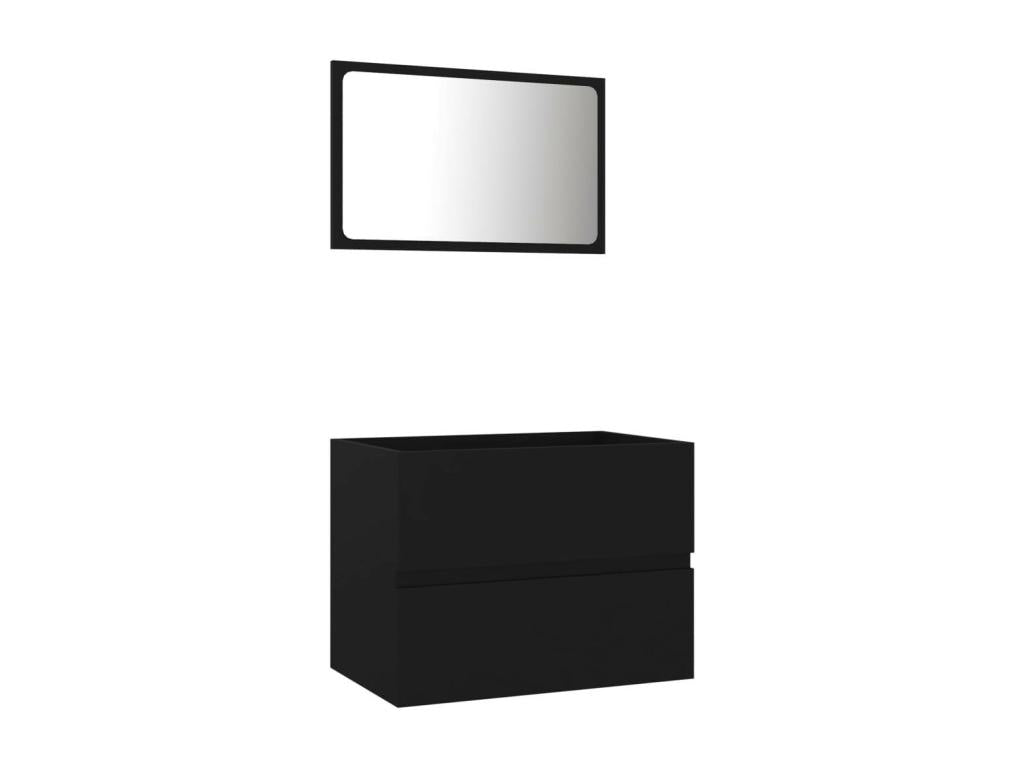 Ensemble de meubles de salle de bain 2 pcs Noir 4 RTQV41775
