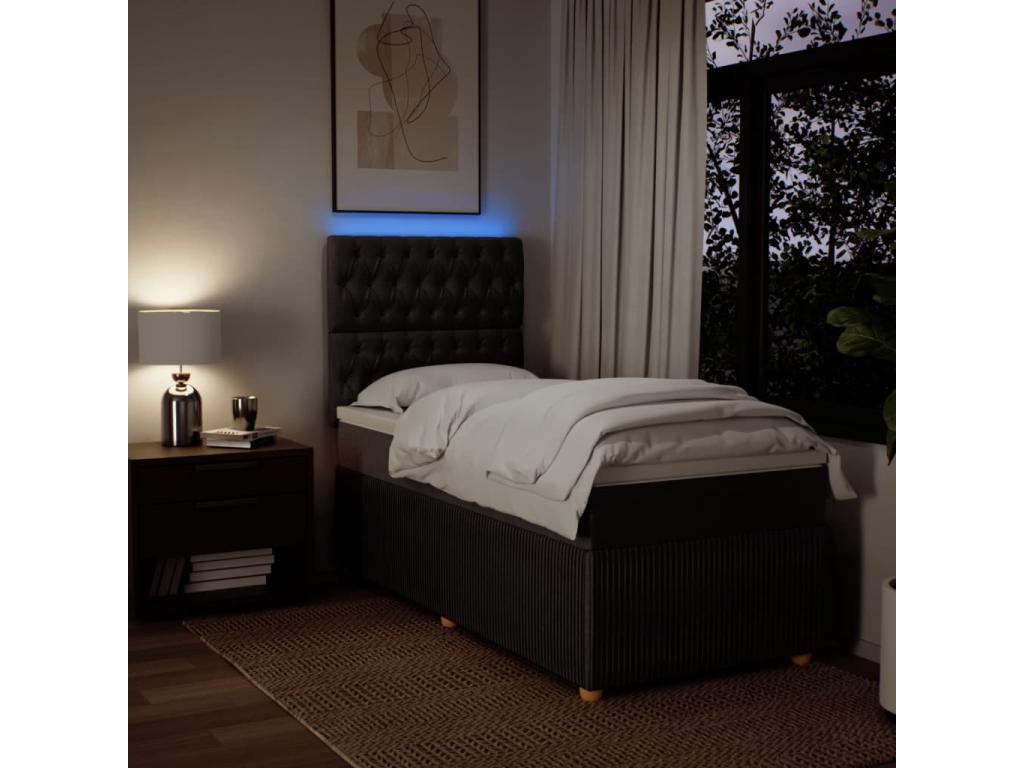Sommier à Dekonao de lit avec matelas Marron foncé 80x200 cm UCUT20664
