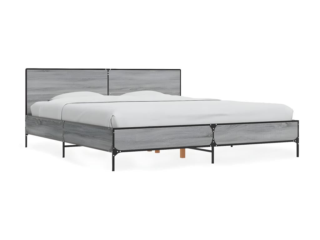 Cadre de lit sans matelas Nobellea gris 180x200 cm PNWV36735